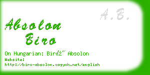 absolon biro business card